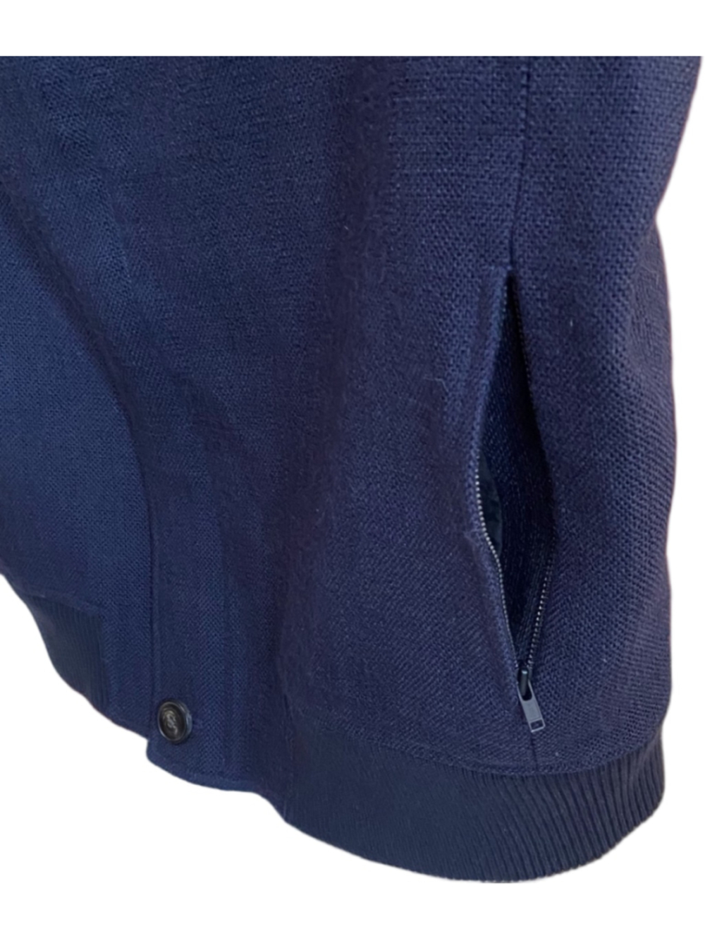 Rodd & Gunn Wallingford Bomber Jacket Mens XL Navy Wool Cotton Italian Fabric - Picture 5 of 14
